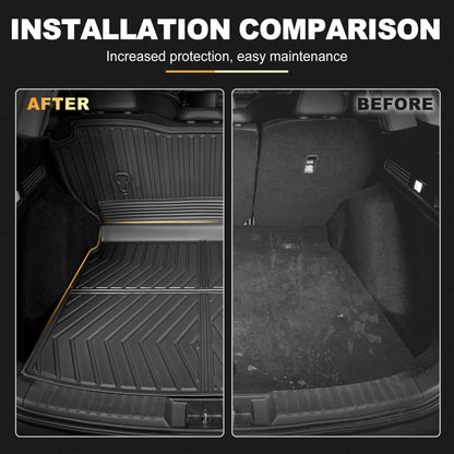 Vehicle mat — AOMSAZTO floor mats for Honda CR-V 2023-2026 with back seat protector and cargo liner