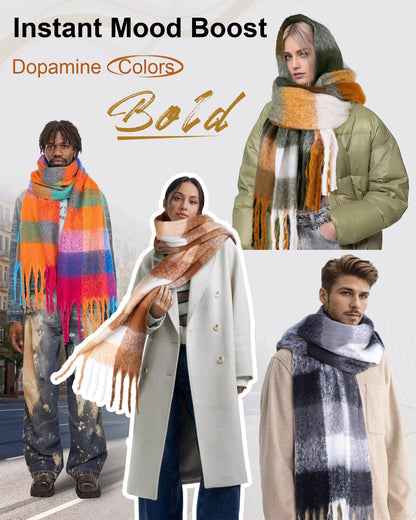Fullgive scarf — Colorful chunky winter design for women