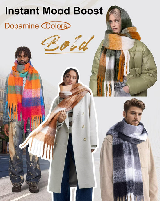 Fullgive scarf — Colorful chunky winter design for women
