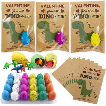 Party favor — Dinosaur egg hatching cards for Valentine’s Day gifts for kids