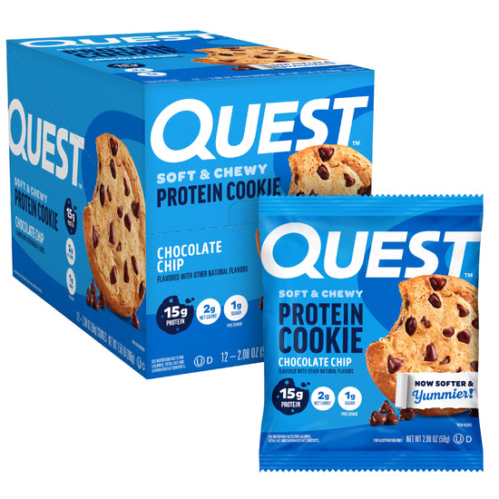 Quest Nutrition cookie — chocolate chip flavor