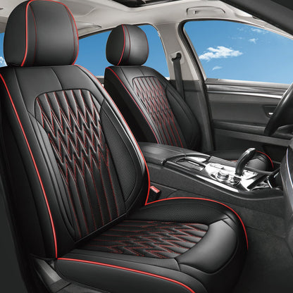 Vehicle seat cover — Waterproof faux leather with cup holder access and easy install