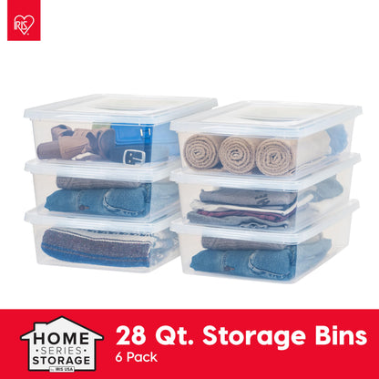 Storage box — BPA-free plastic with lid and stackable design from IRIS USA