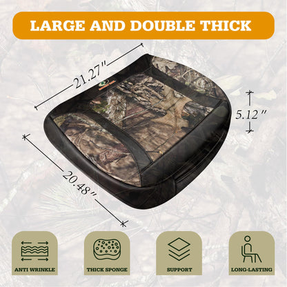 Mossy Oak vehicle seat cover — luxury faux leather with anti-slip design and storage bags