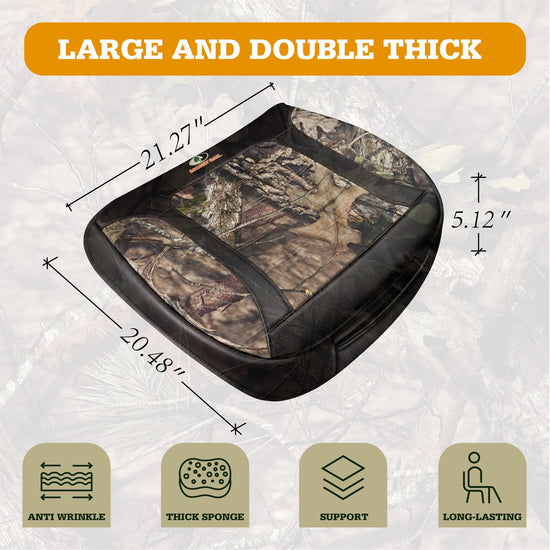Mossy Oak vehicle seat cover — luxury faux leather with anti-slip design and storage bags