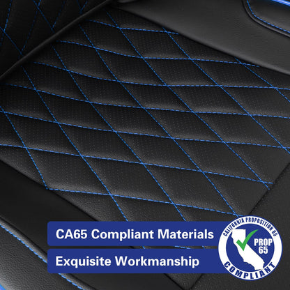 EKR vehicle seat cover — custom fit waterproof black faux leather for RAM 1500 Quad Cab 2019-2024