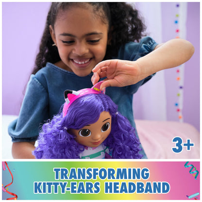 Gabby's Dollhouse toy figure - 13-inch Gabby girl doll with sound effects and reversible cat ears