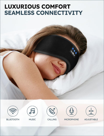 MusicOzy sleep headphones - Bluetooth sleep mask with HD stereo speakers
