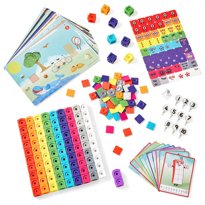 hand2mind MathLink cubes - numberblocks activity set for preschool learning