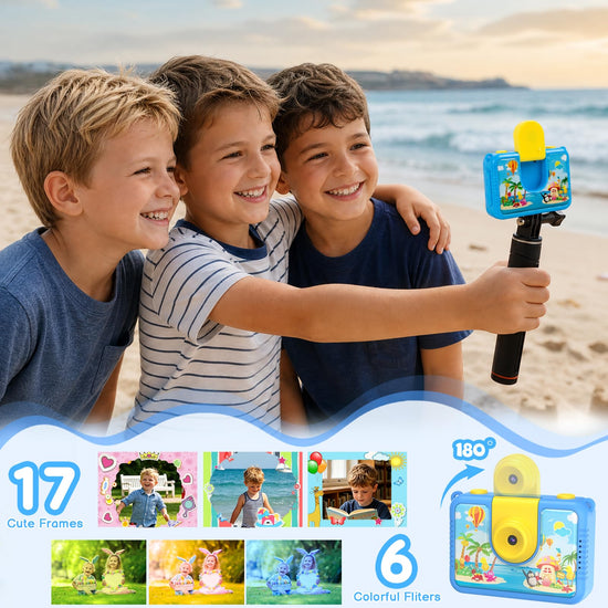 Camera — 99FT waterproof with flip lens and 32GB card for kids by GKTZ