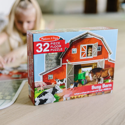 Melissa & Doug puzzle — barn shaped floor design