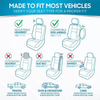 BDK PolyPro car seat covers - Full set in solid beige for front and rear seats