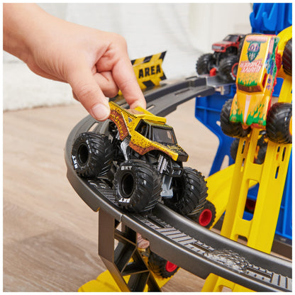 Monster Jam - toy vehicle set with monster trucks and accessories.