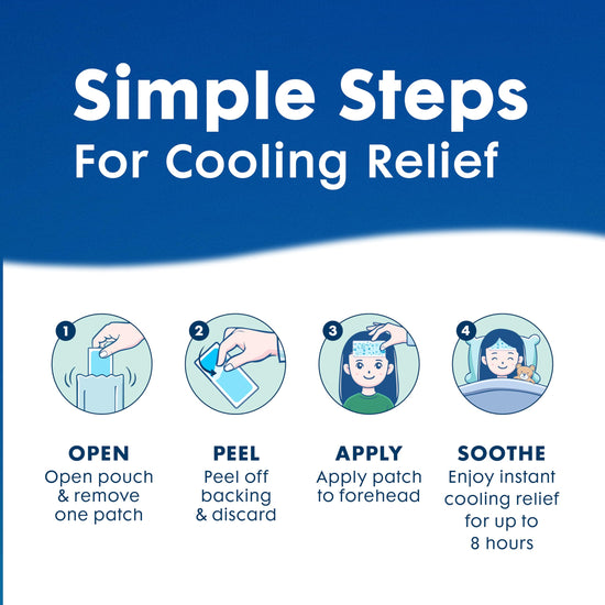 Therapeutic thermal compress — Immediate cooling gel sheets for kids, 4 count, white
