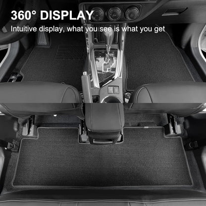 Corolla floor mats - AOMSAZTO original hybrid carpet liners in black