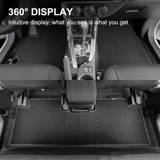 Corolla floor mats - AOMSAZTO original hybrid carpet liners in black