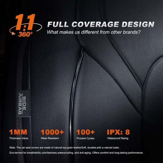 AOMSAZTO vehicle seat covers - Custom fit faux leather black for Toyota RAV4 2019-2025 LE XLE Limited Premium.