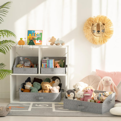 Trapezoid storage bins — versatile organizer baskets for shelves by Granny Says