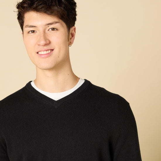 Amazon Essentials v-neck pullover sweater - regular fit cotton style in big and tall sizes