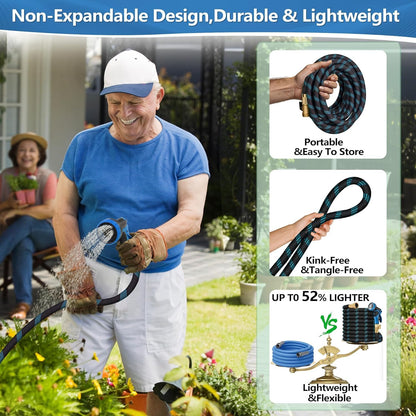 Hardware tubing — 100 ft flexible garden hose with 10 function sprayer
