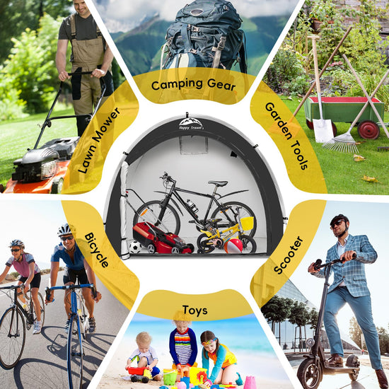 Portable freestanding shelter — Waterproof bike storage for 2 to 8 bikes and more