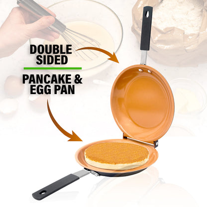 Gotham Steel saute fry pan — Double sided design for easy flipping and cooking