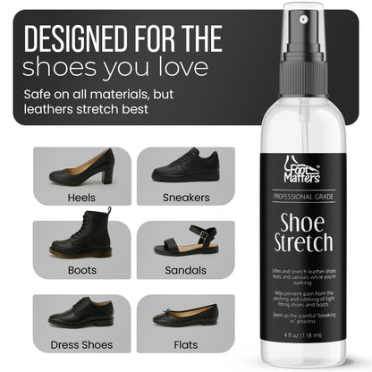 Textile deodorizer — Shoe stretch spray for leather and suede 4 oz by FOOTMATTERS