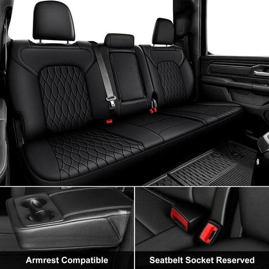 AOMSAZTO vehicle seat cover - Custom fit leather for Dodge RAM 1500 2019-2026