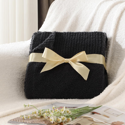 Plush fleece throw blanket - soft and fuzzy for bed or couch 50x70 inches