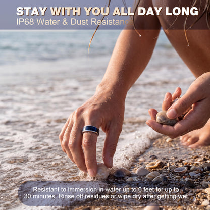 CEVSTHO Smart Ring Fitness Tracker, Heart Rate&Sleep Tracker with SpO2