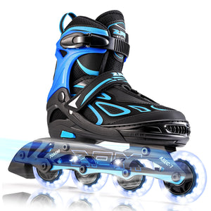 2PM SPORTS roller skates — Adjustable flashing design with light-up wheels for kids and adults