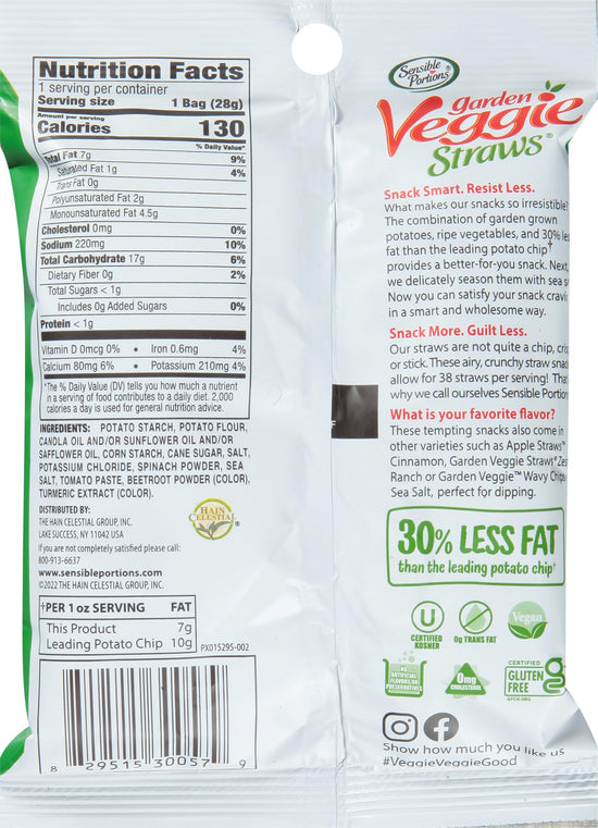 Sensible Portions veggie snacks — healthy vegetable chips