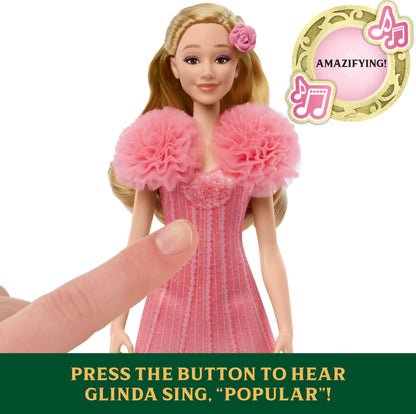 Toy figure — Mattel Wicked singing Glinda with removable outfit and accessories