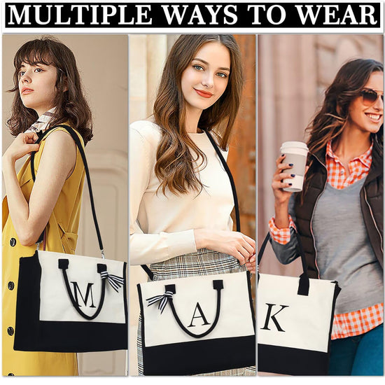 Yoolife tote bag — Monogrammed initial design for women and moms