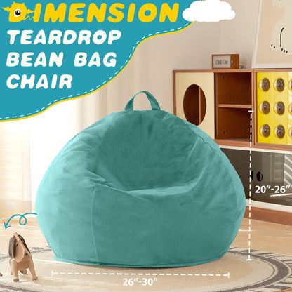 Habutway bean bag chair — luxurious velvet with high-rebound memory foam