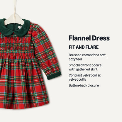 Amazon Essentials x Sofia Grainge long sleeve flannel dress for girls