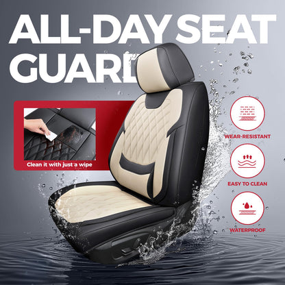 FREESOO vehicle seat cover — Faux Nappa leather with lumbar support and waterproof design