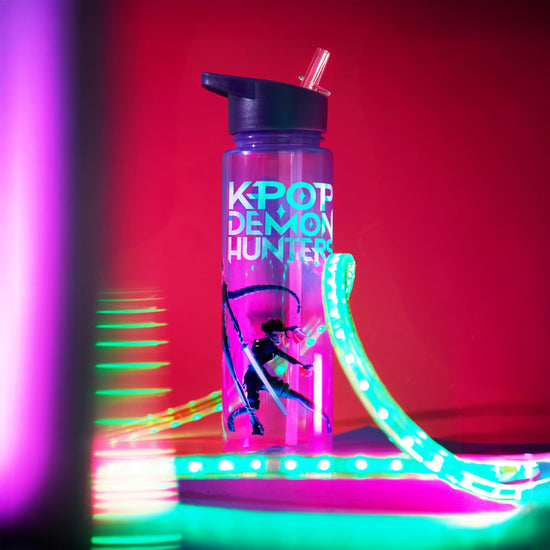 KPop Huntrix water bottle - 25oz leak proof with straw lid for girls