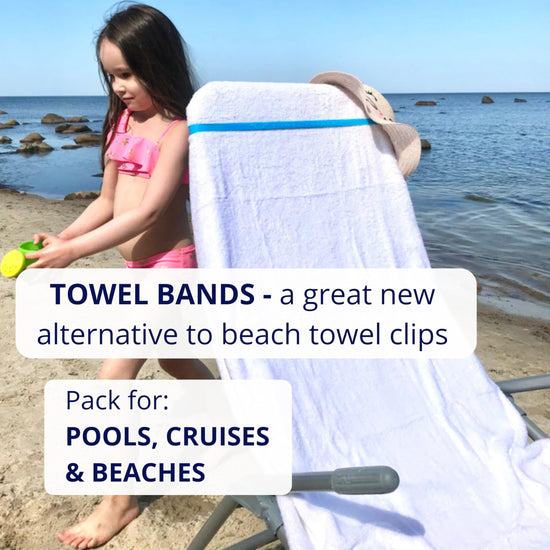 Clothes pin — Extra durable silicone towel bands for beach and pool chairs