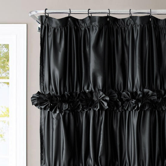 Curtain — Ruffled design for bathroom by Homechoice Decor 72 x 72