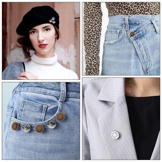 TOOVREN sewing button — 8 pieces no sew button pins for pants