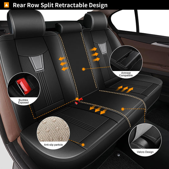 AOMSAZTO vehicle seat cover — Faux leather, waterproof design for Nissan Rogue 2010-2026