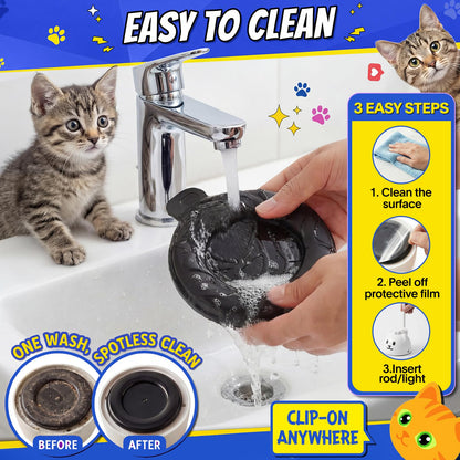 CATPICK interactive cat toy — automatic flying bird feather with suction base and motion activation