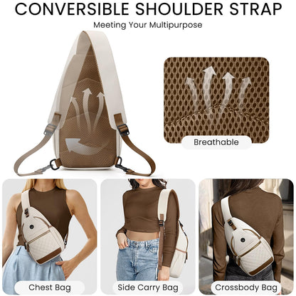 Crossbody backpack with adjustable strap for travel and casual use
