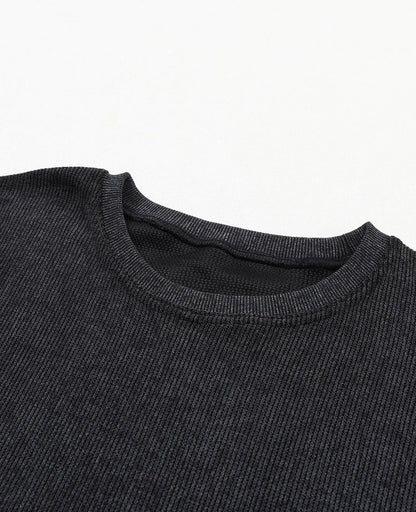 SELINK sweatshirt — oversized corduroy crewneck pullover top long sleeve casual style