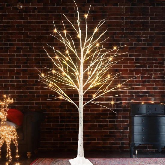 Dazzle Bright artificial tree — 6 ft Christmas birch tree