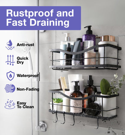 KINCMAX caddy — Rustproof SUS304 stainless steel wall mount with hooks