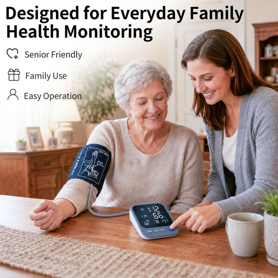 Lineshare blood pressure monitor — large LED display with adjustable cuff and memory