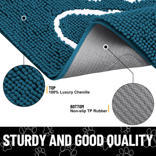 Smiry dog rug — Absorbent dirt trapper with non slip quick dry feature
