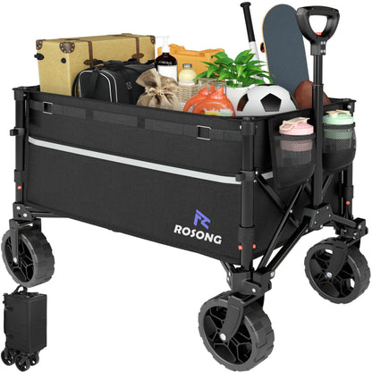ROSONG collapsible wagon cart — heavy duty foldable design for versatile use